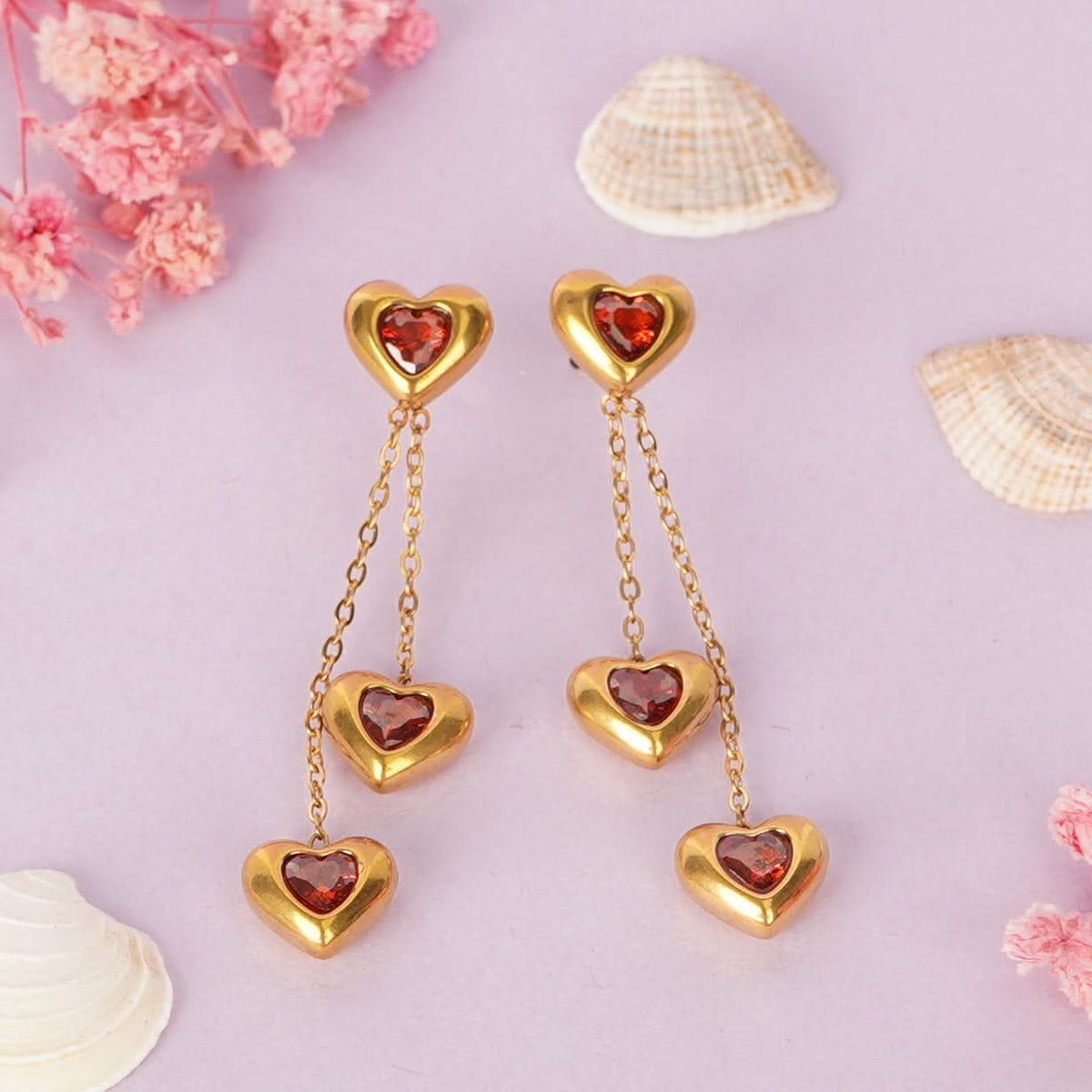 18K Gold Plated Drop Earrings for Women | Anti Tarnish