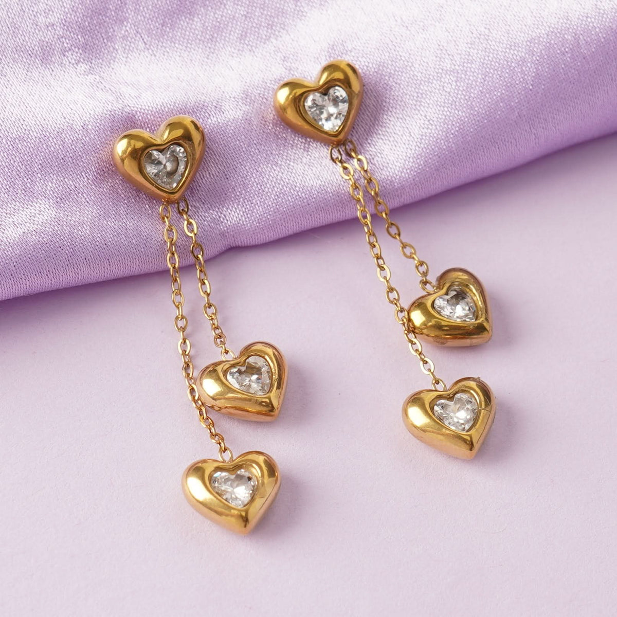 18K Gold Plated Drop Earrings for Women | Anti Tarnish