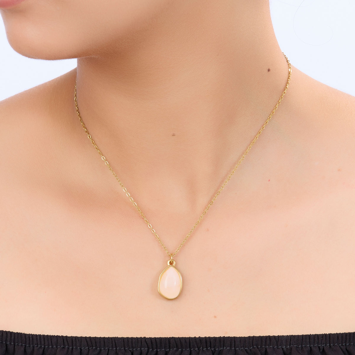 Earth Stone Geometry Necklace