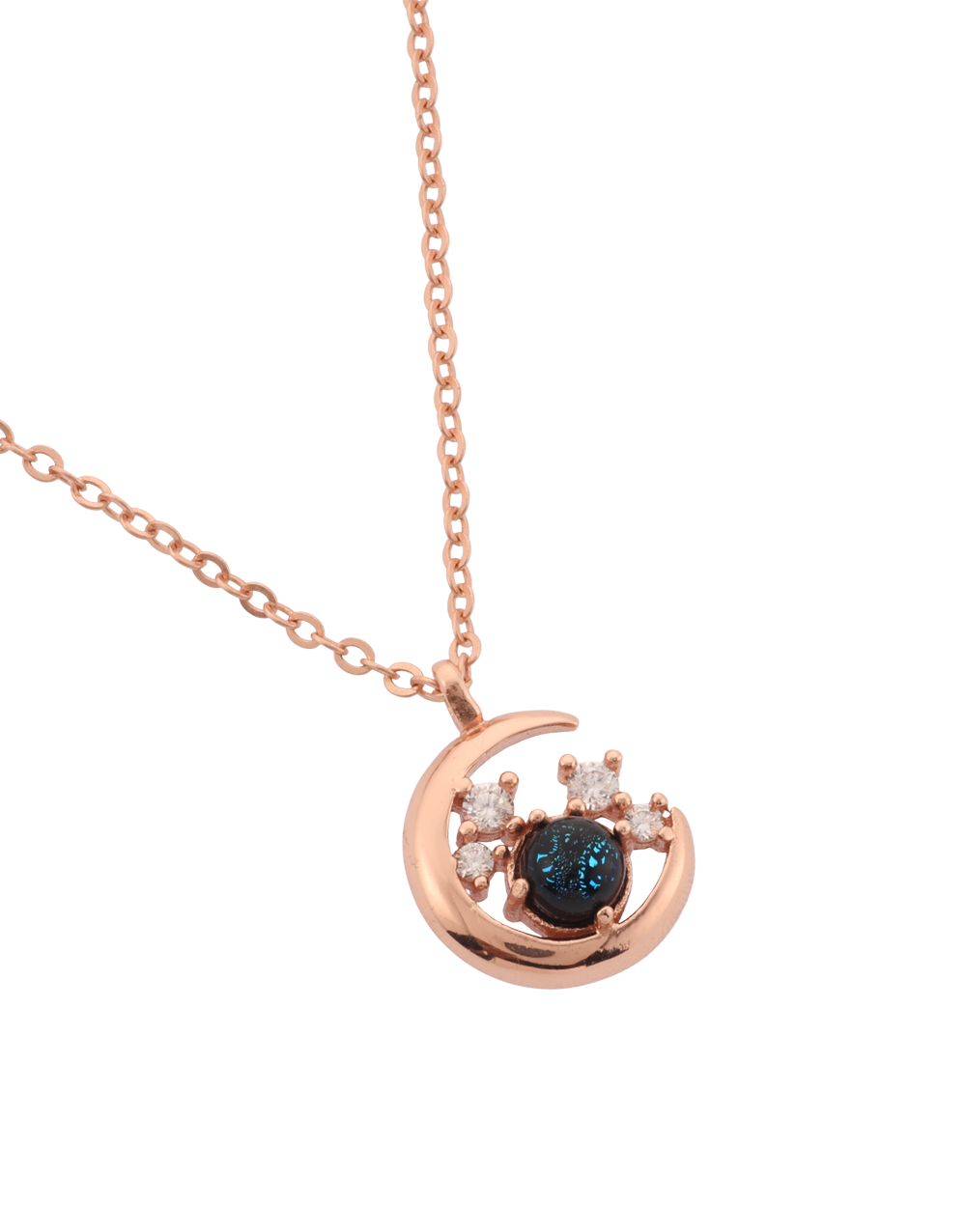 Elegant Circular Pendant Necklace with Dark Gemstone