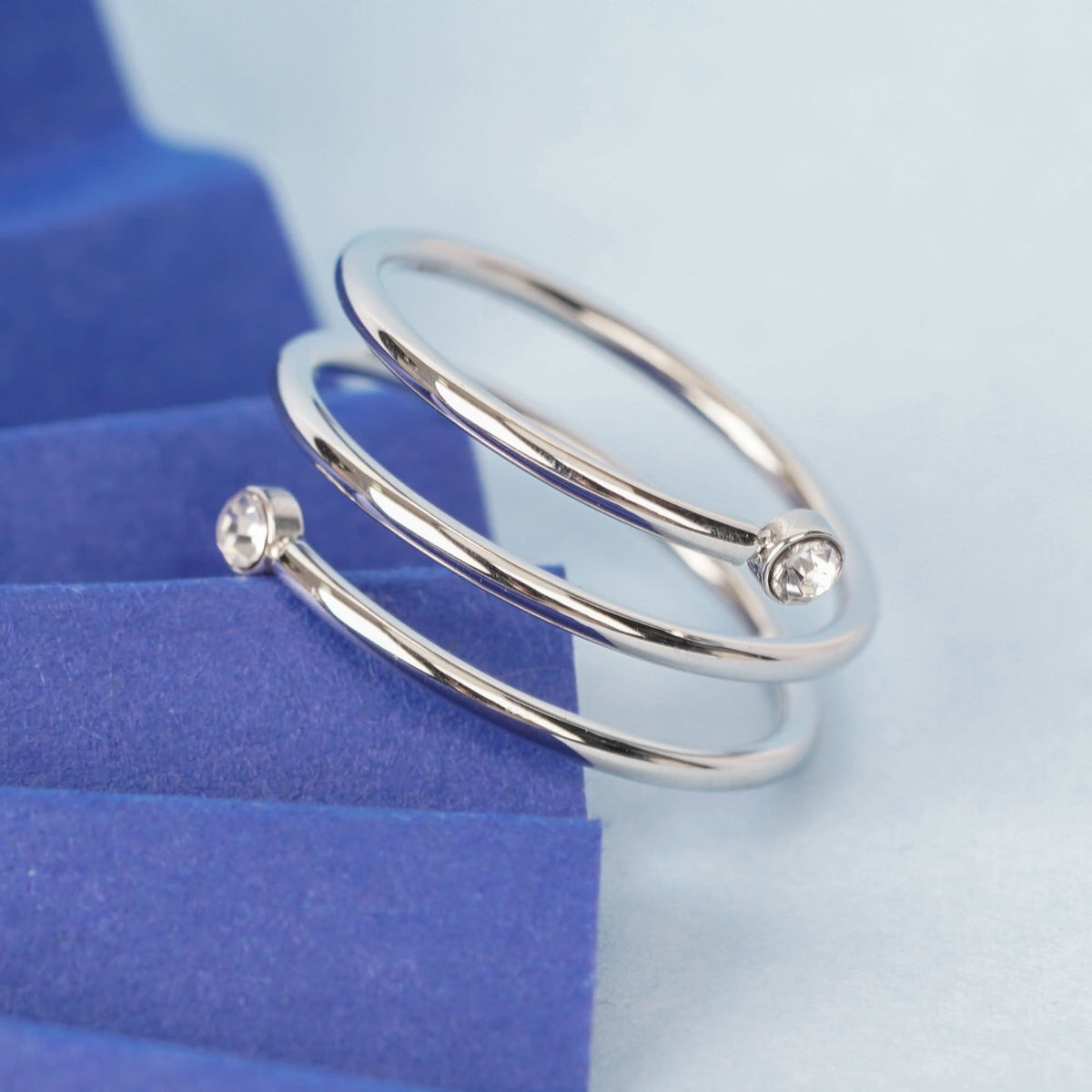 Elegant Double Coil Silver Ring