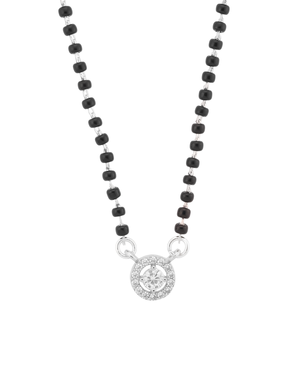Elegant Mangalsutra Necklace with CZ Stone Pendant