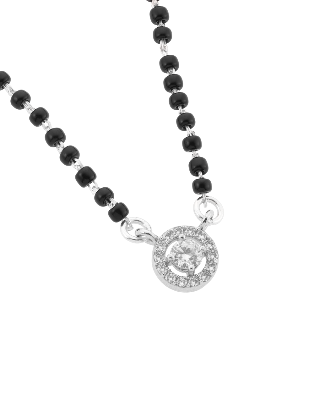 Elegant Mangalsutra Necklace with CZ Stone Pendant