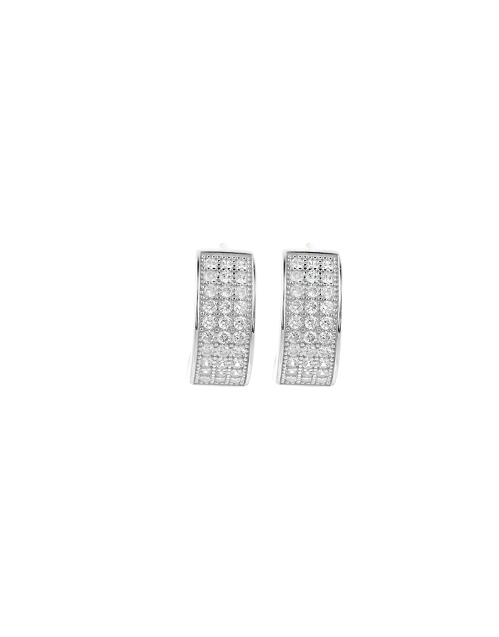 Elegant Chunky Hoop Earrings with Full Stone Detailing