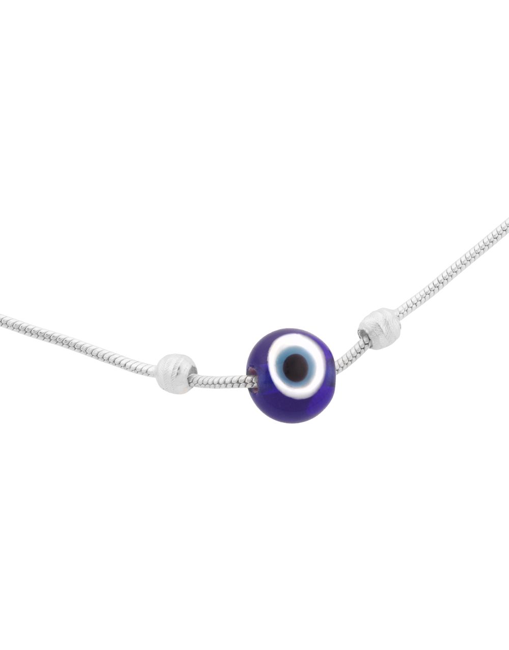 Evil Eye Protection Silver Anklet