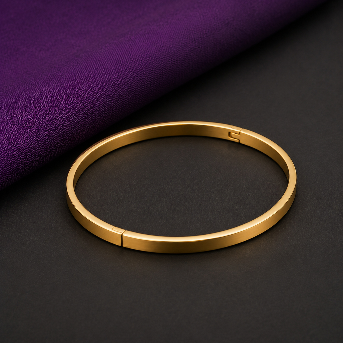 18K Gold Plated, Minimalist Silk Bangle For Women| Anti Tarnish