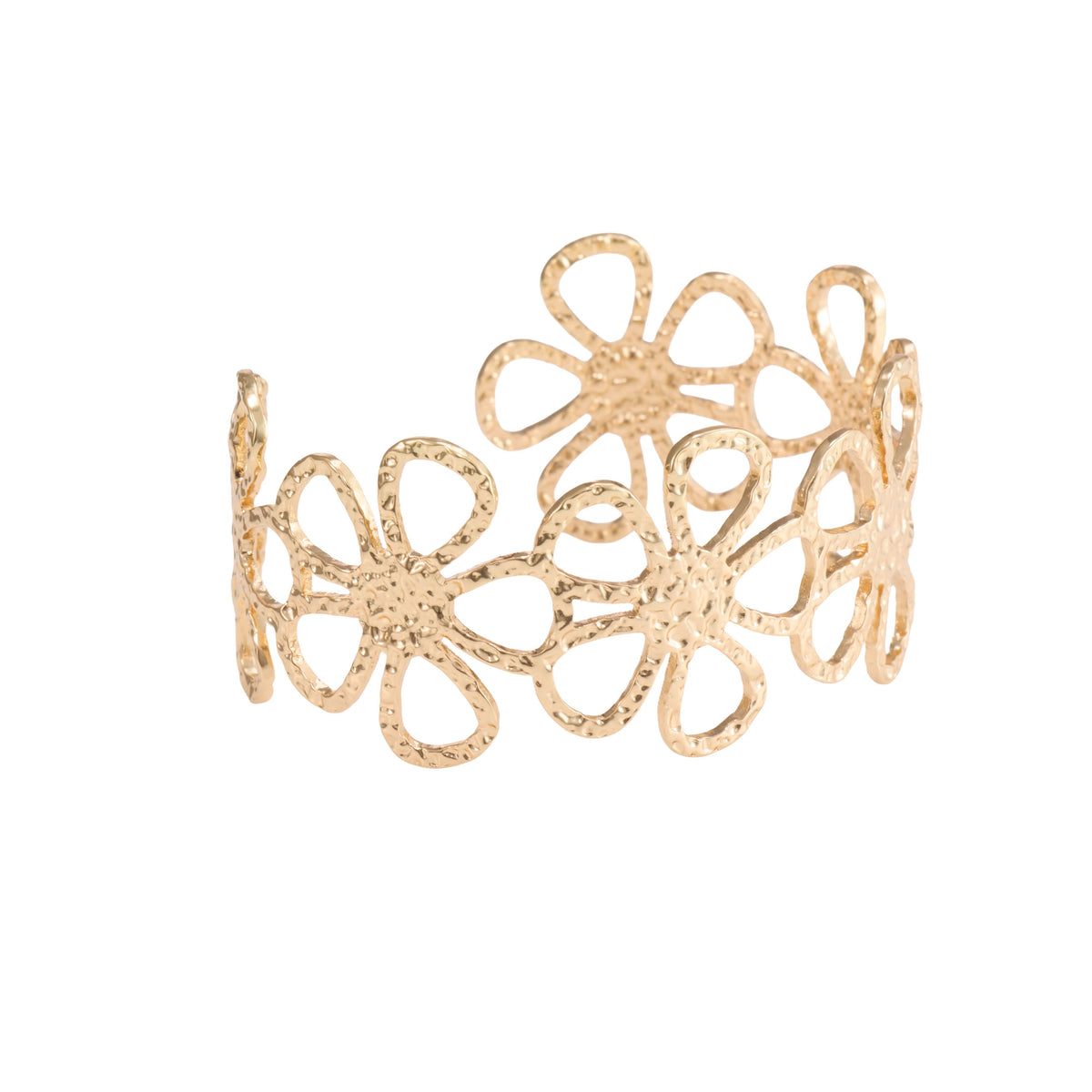 18K Gold Plated, Golden Bloom Retro Bangle For Women| Anti Tarnish