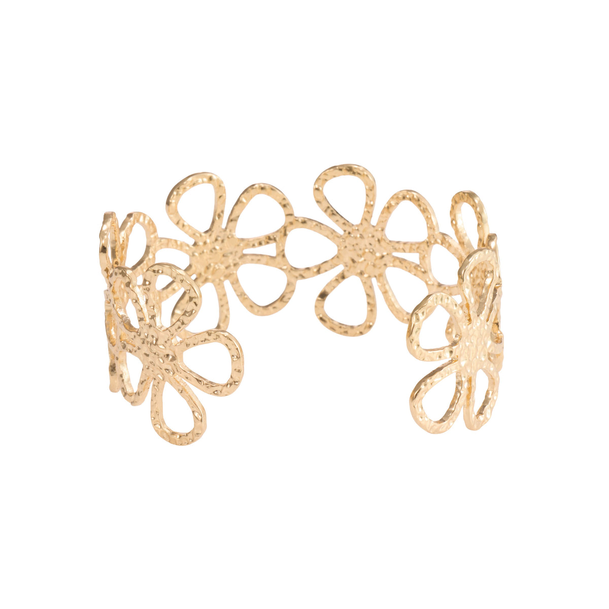 18K Gold Plated, Golden Bloom Retro Bangle For Women| Anti Tarnish