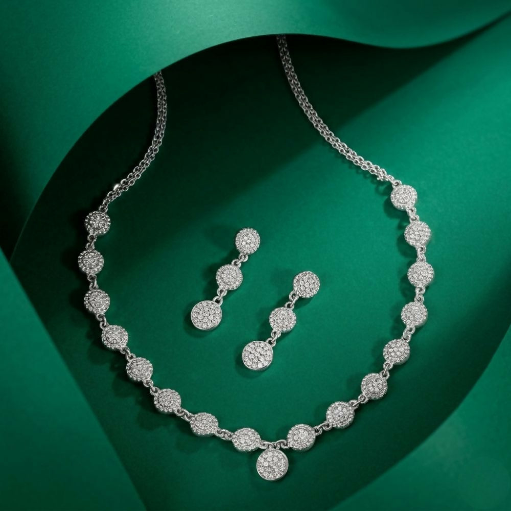 Elara Silver Necklace Set
