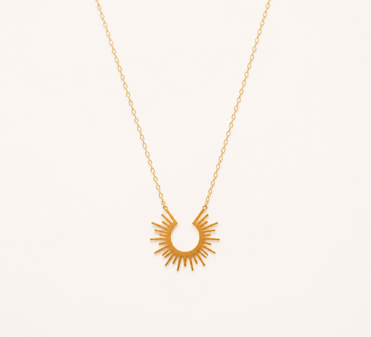 Geo Grace Minimal Necklace – geometric minimal design necklace in 18K gold plated finish for women