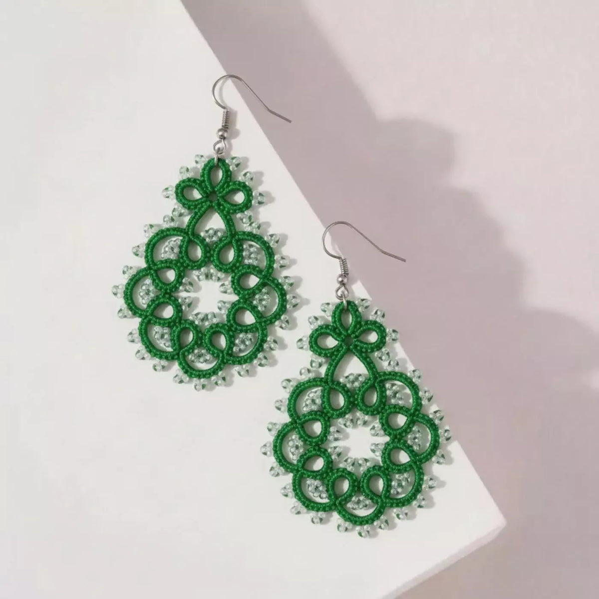 Emerald Whirl Earrings