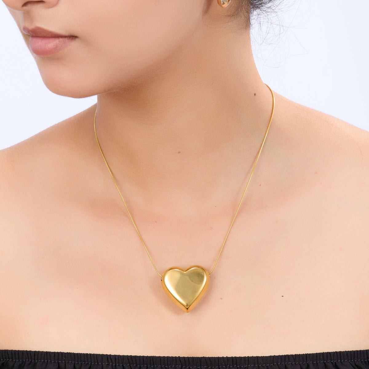 Gilded Ethereal Heart Necklace