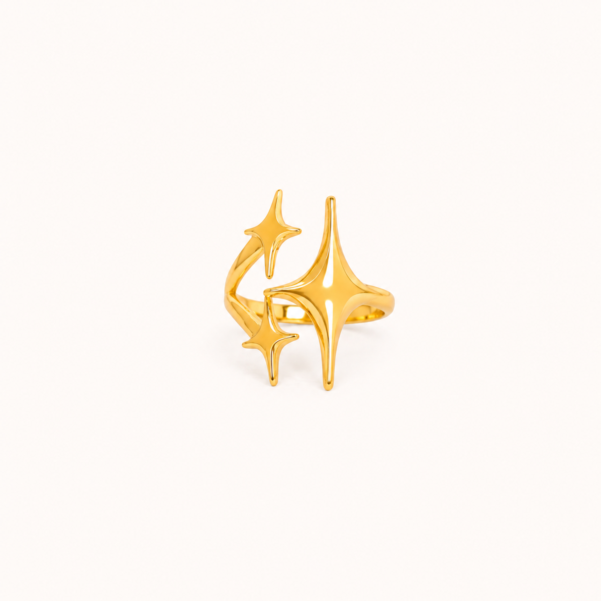 Gilded Galaxy Wrap Ring – celestial galaxy-inspired gold plated wrap ring for women