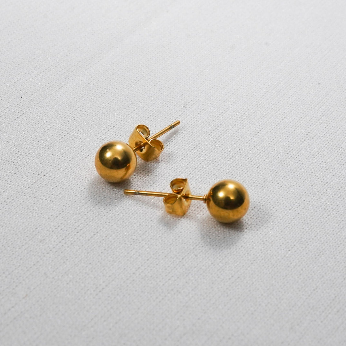Gold Dome Stud Earrings