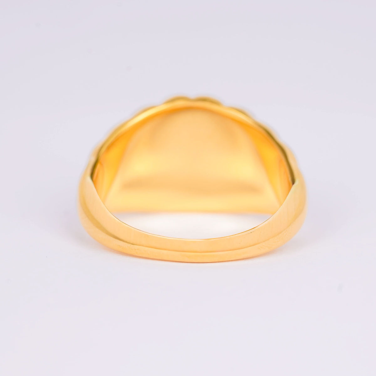18K Gold Plated Croissant Dome Ring for Women | Anti Tarnish