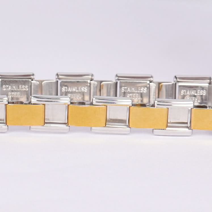 Gold & Silver Steel Link Bracelet