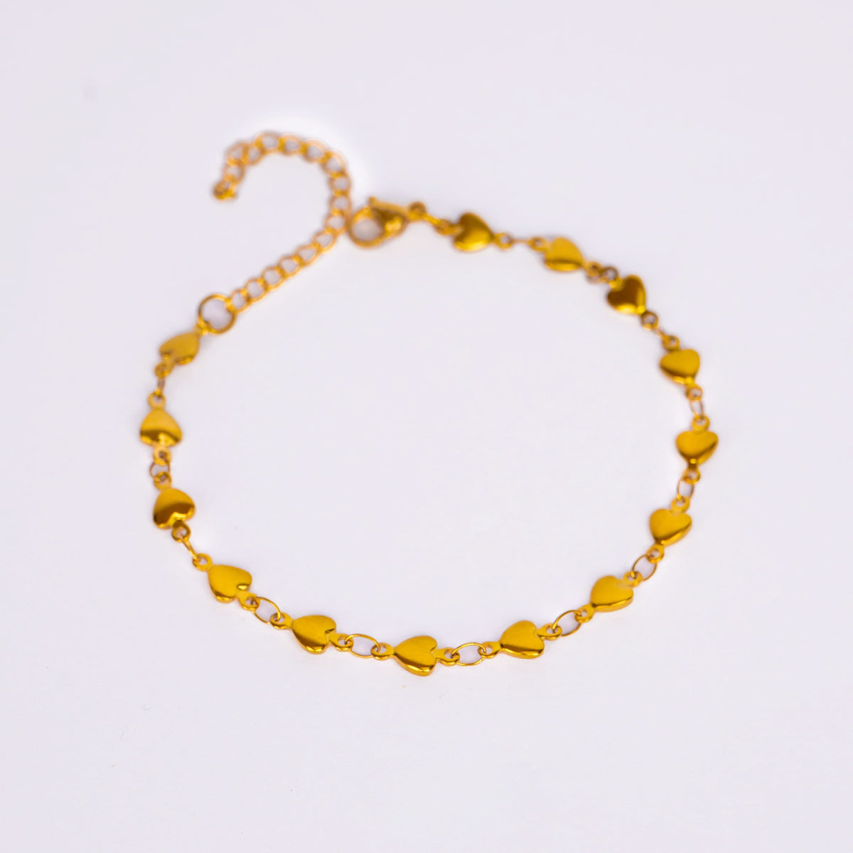 Gold-Toned Heart-Link Bracelet