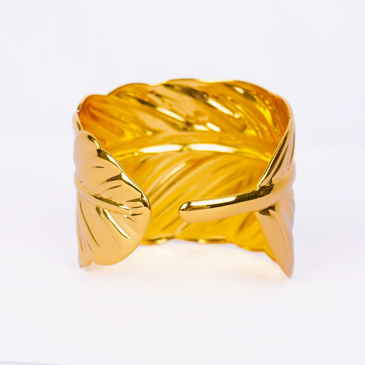 Golden Aura Feather Bracelet
