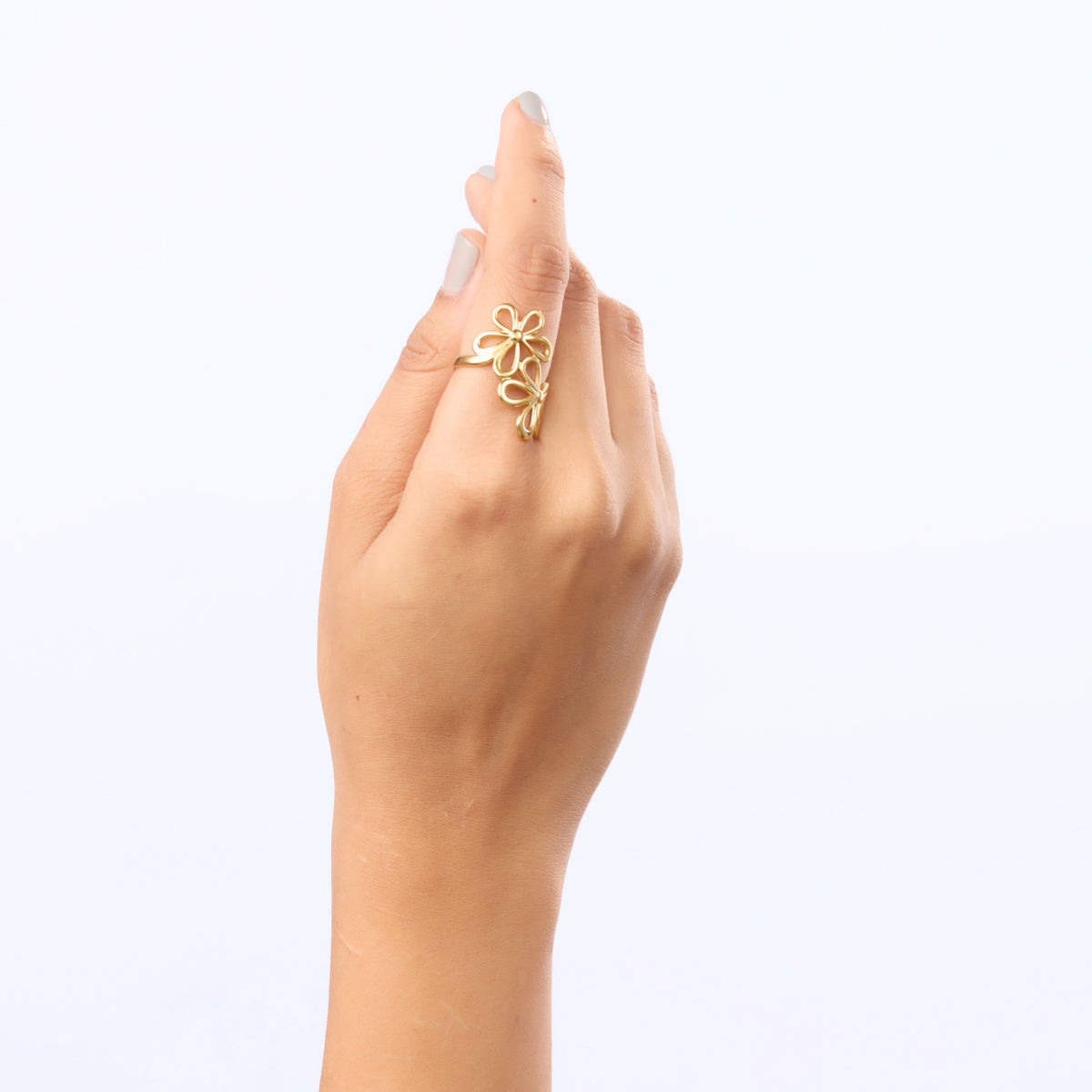 Golden Bloom Flower Ring
