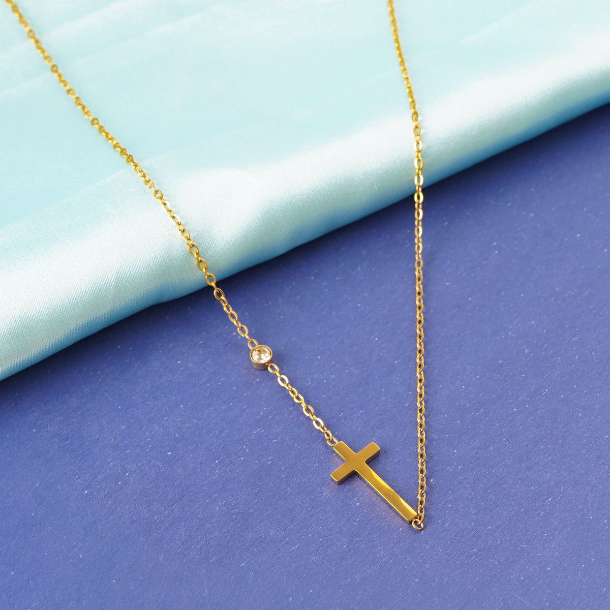 Golden Cross Elegance Necklace