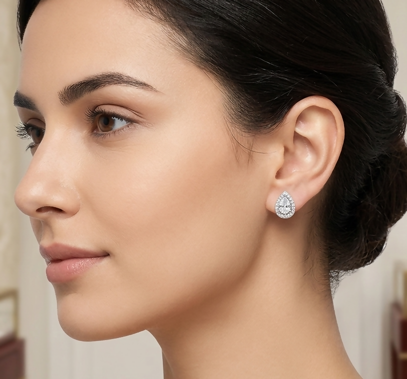 92.5 Silver Oval Stone Tops