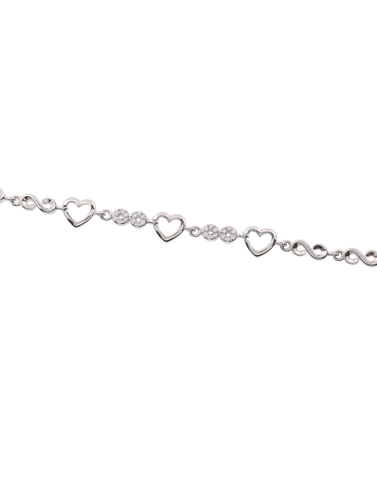 infinity hearts sterling silver bracelet for women