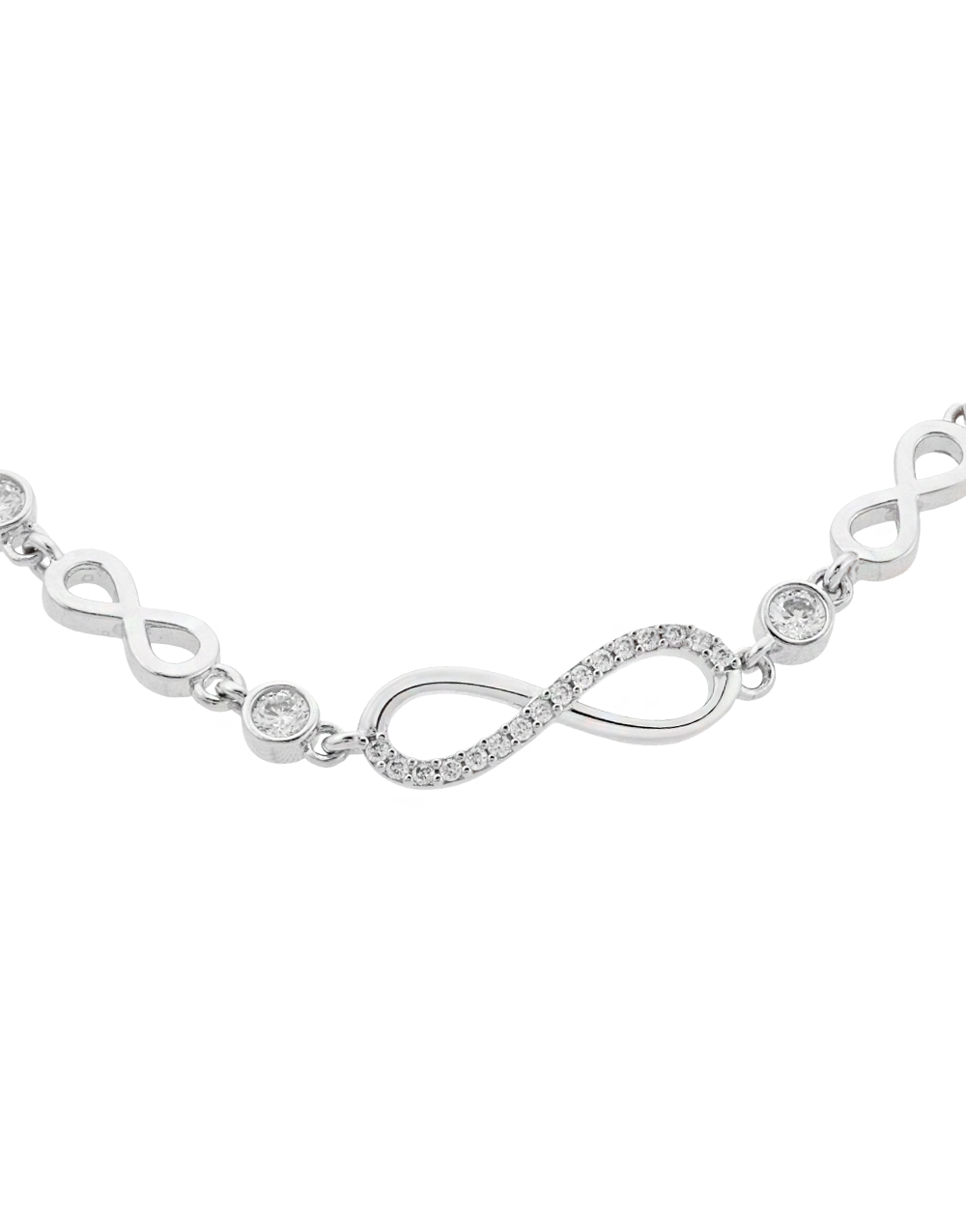 Infinite Possibilities Bracelet In Rose Gold Plated 925 Silver With Cz