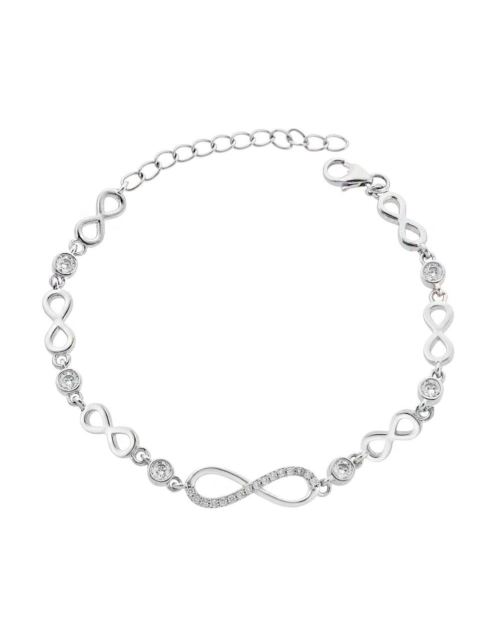 Infinite Possibilities Bracelet In Rose Gold Plated 925 Silver With Cz