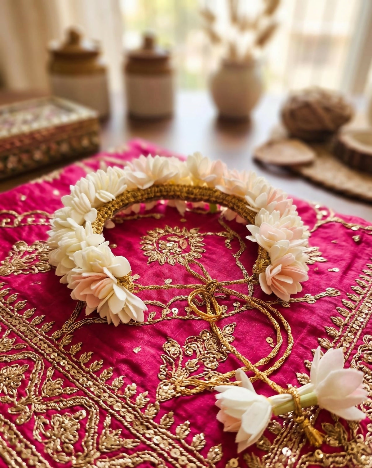 Ethereal blush Gajra