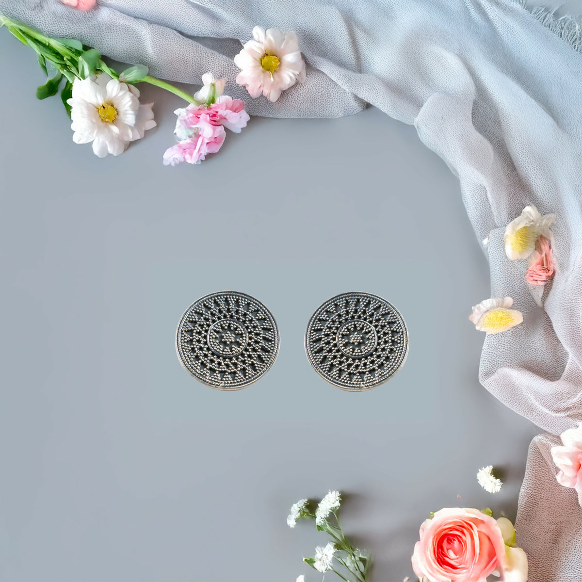 925 Sterling Silver Antique Finish Earrings for Women | Classic Designer Silver Earrings | Traditional Party Wear Jewelry