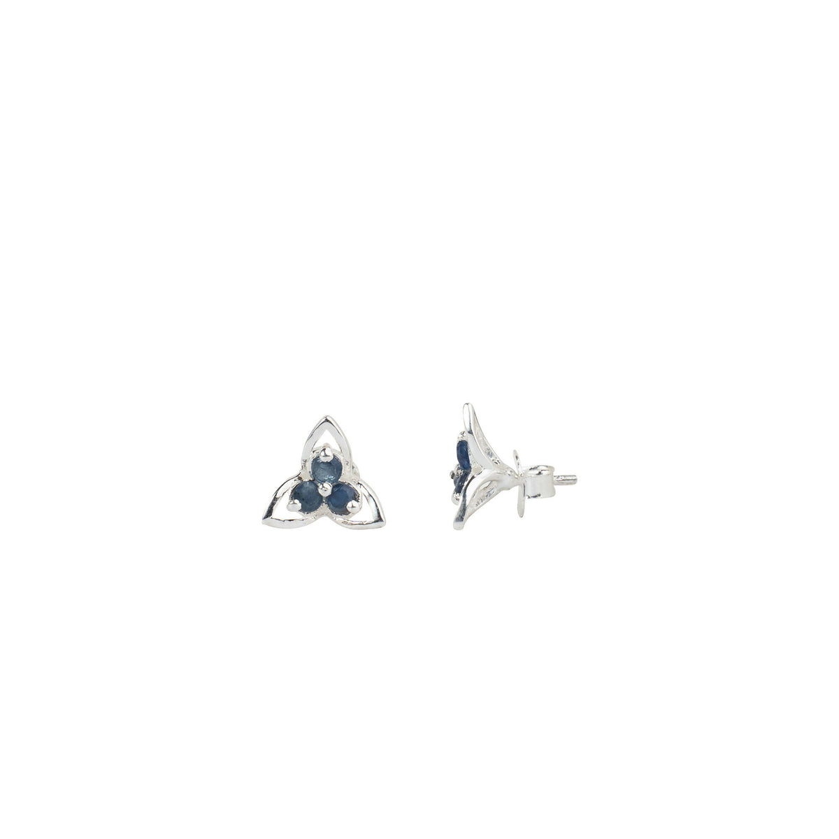 925 Sterling Silver Blue Sapphire Earrings for Women | Deep Blue Gemstone Drop Earrings | High Polish Party Wear Jewelry