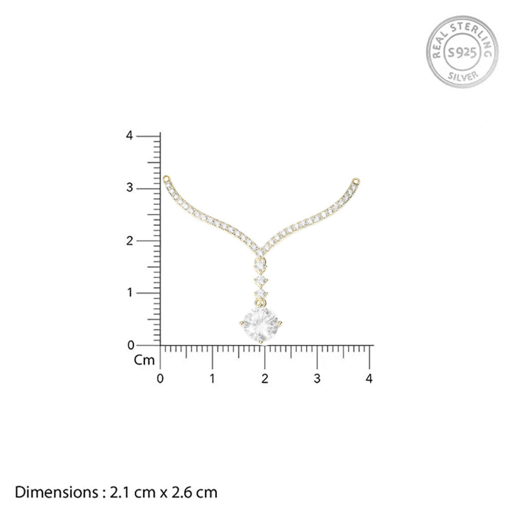 Brd Jewelry 925 Sterling Silver Dazzle Drop Necklace