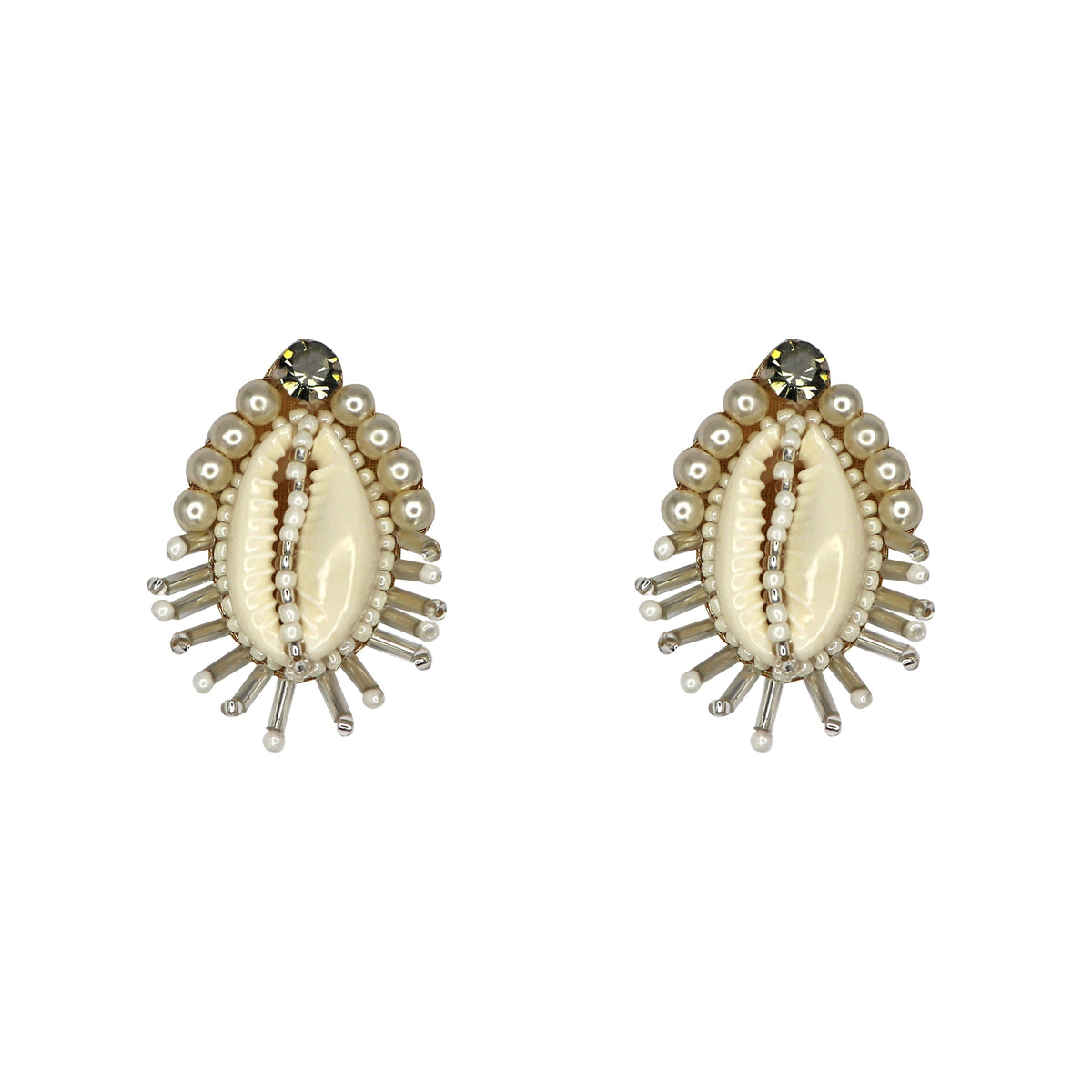 Mary Earrings in Gray