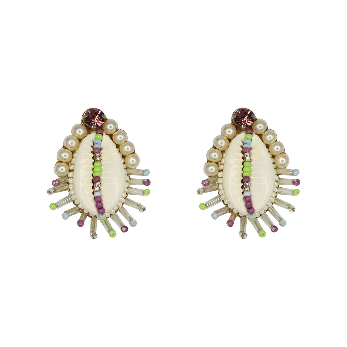Mary Earrings in Lilac