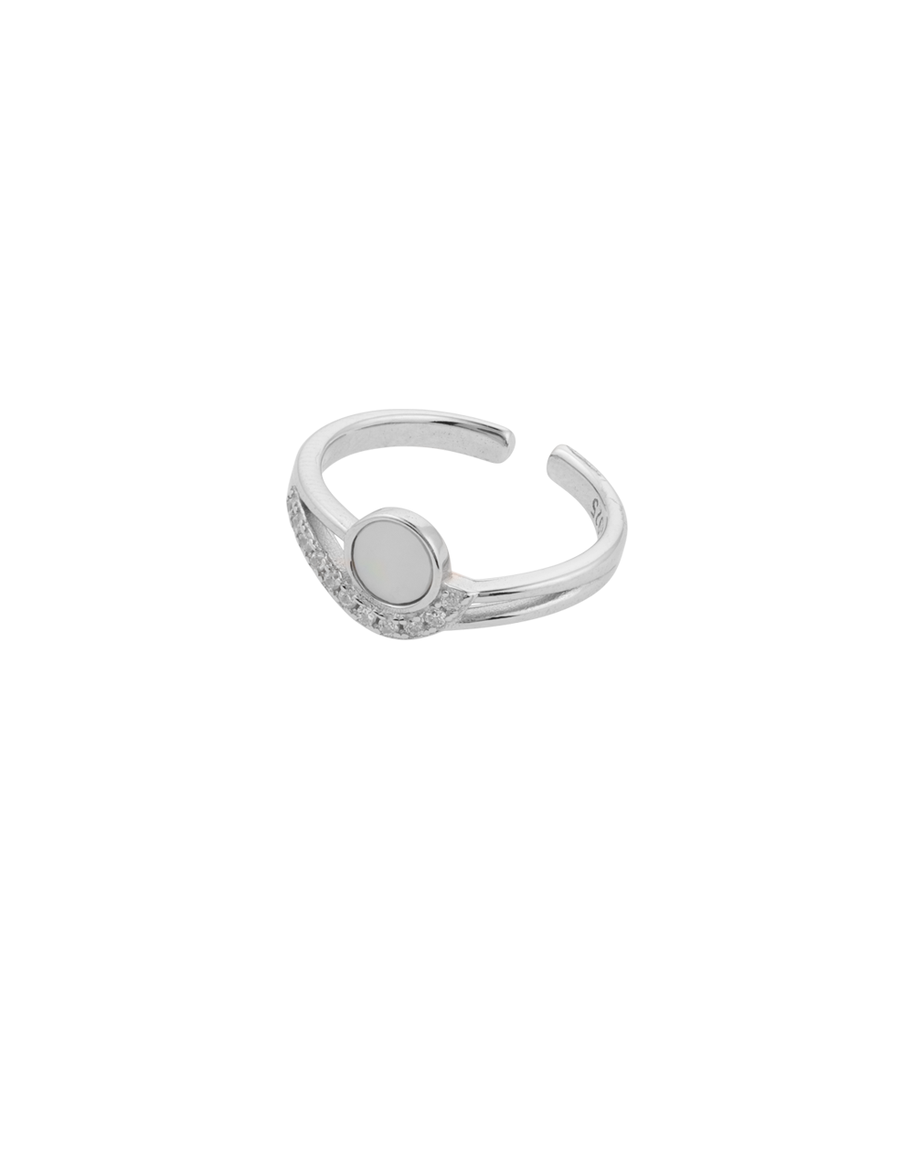 Minimalist Silver Toe Rings with Crystal Detailing