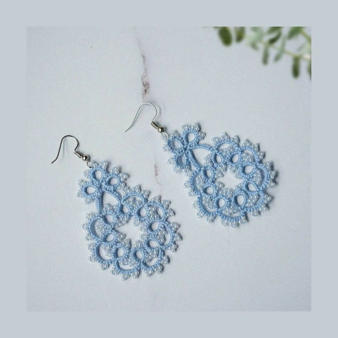 Icy Petal Cascade Earrings