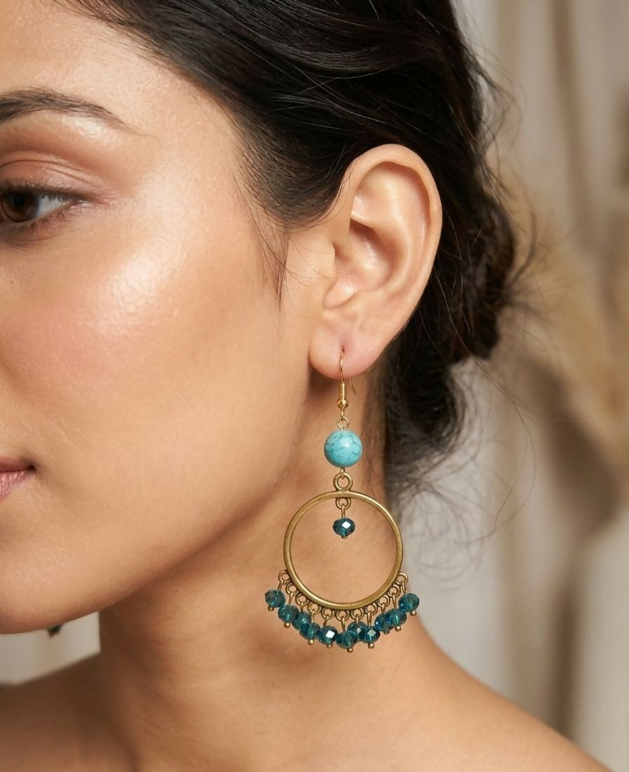 turquoise hoops