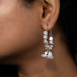 Chandbali Silver Metallic BSJER18