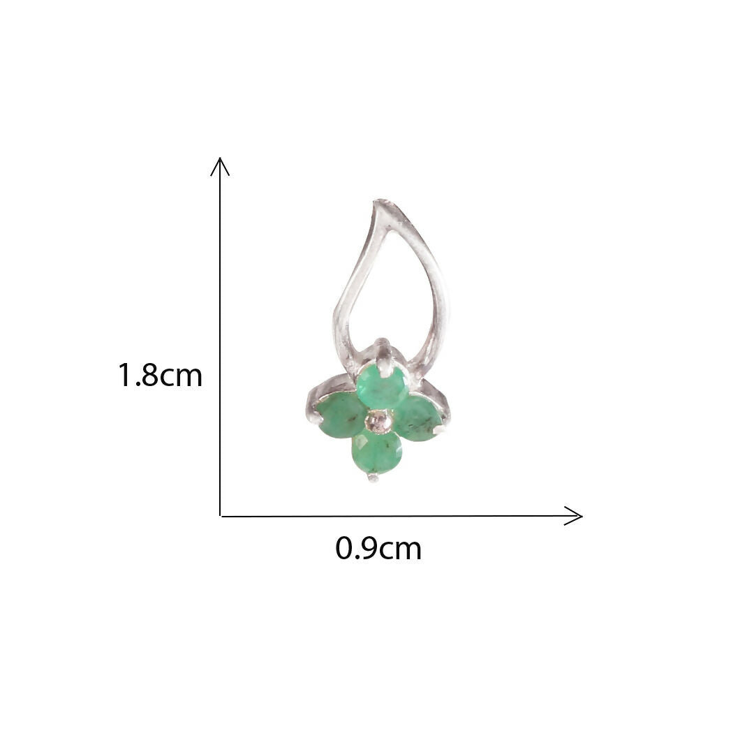 925 Sterling Silver Emerald Earrings for Women | Natural Green Gemstone Drop Earrings | Elegant Silver Jewelry Gift