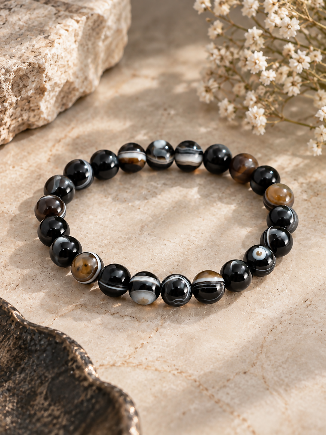 Natural Sulemani Hakik 8mm Bracelet