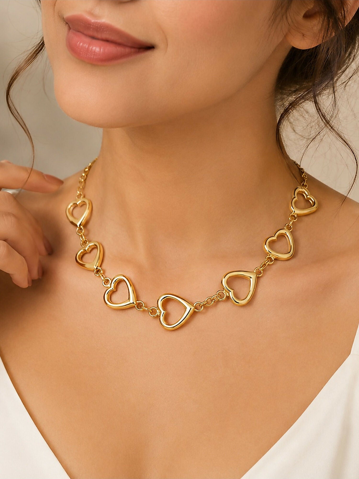 Heart Link Chain Necklace