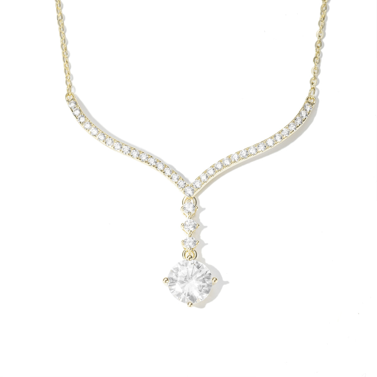 Brd Jewelry 925 Sterling Silver Dazzle Drop Necklace