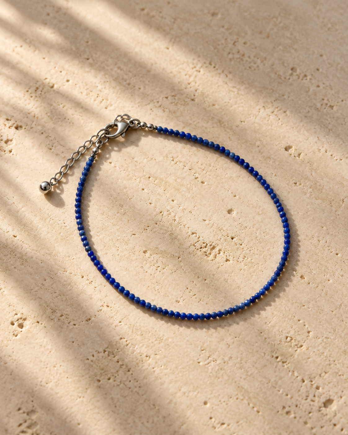 Natural Lapis Lazuli Anklet 2mm