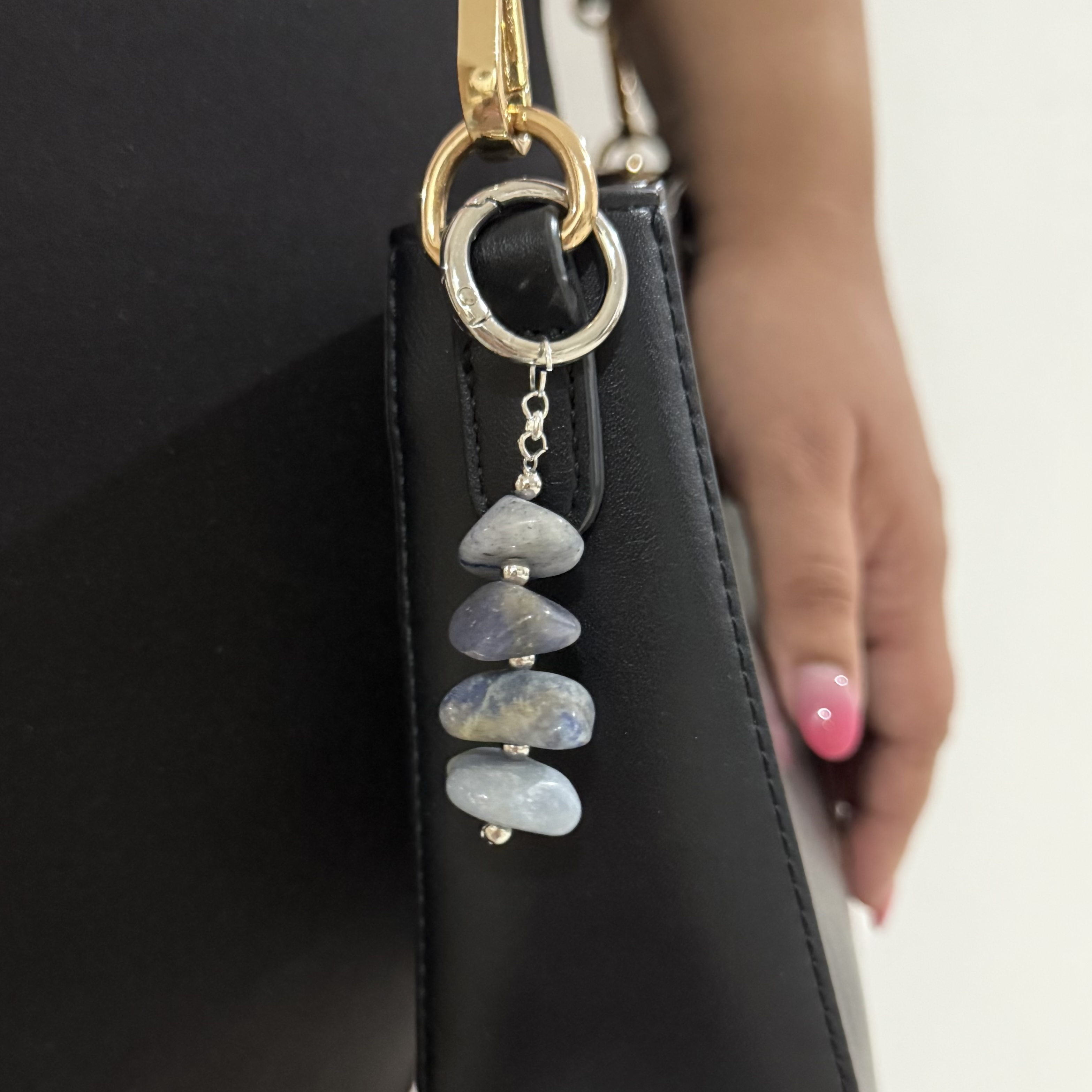 Blue Quartz Stacked Charm