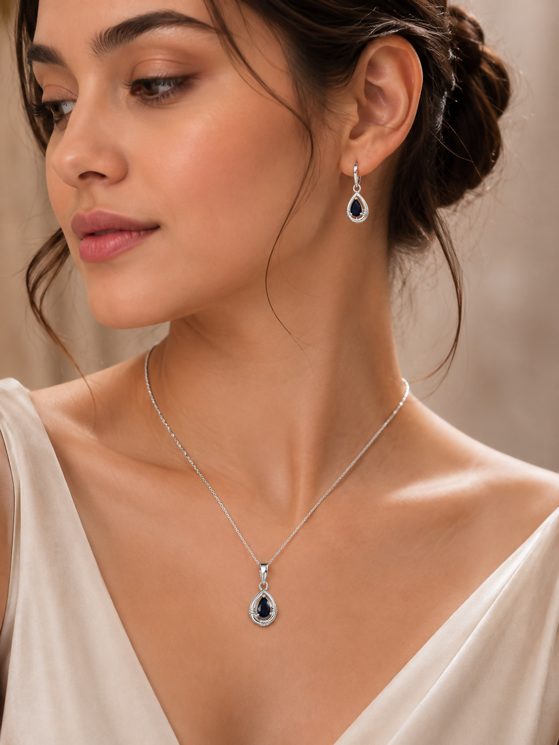 Midnight Halo Black Onyx 925 Sterling Silver Pendant