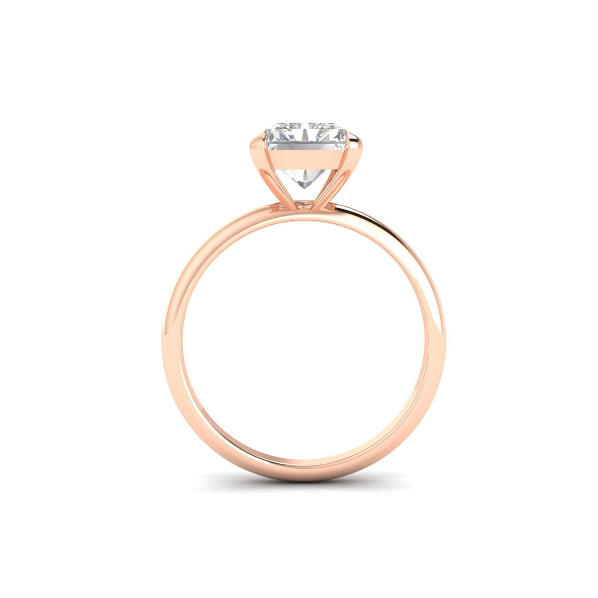 3Ct Radiant Cut Moissanite Women Solitaire Ring 14K Yellow Gold Plated