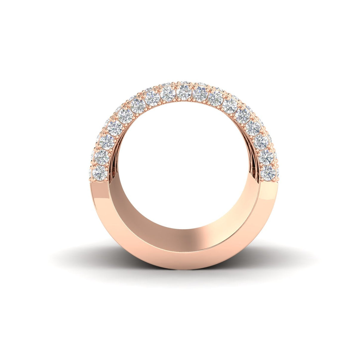 6.11CT Round Cut Moissanite Women's Wedding Band Ring 14K White Gold Plated