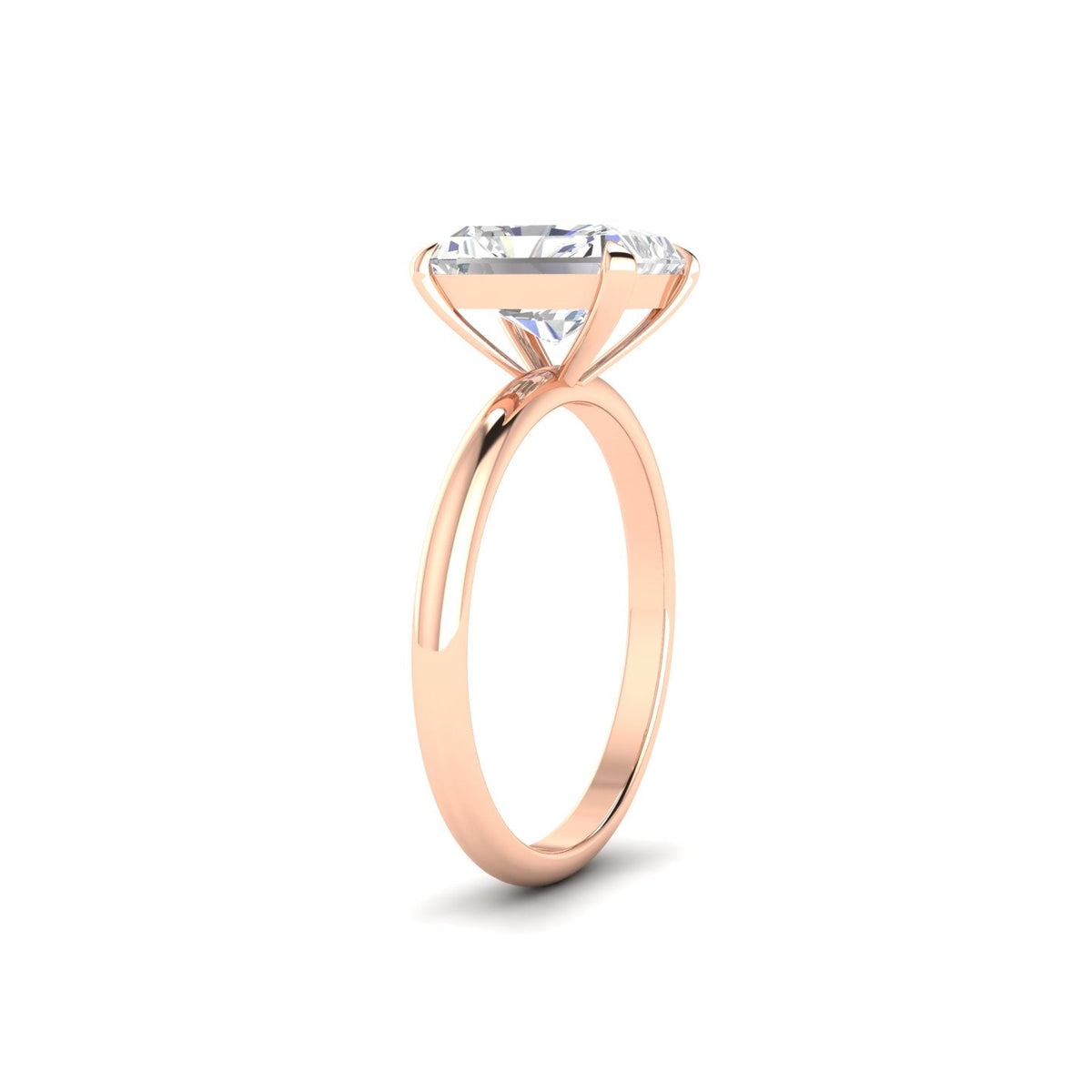 3Ct Radiant Cut Moissanite Women Solitaire Ring 14K Yellow Gold Plated