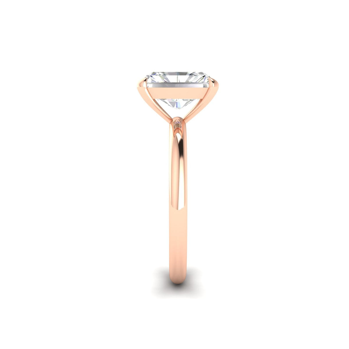 3Ct Radiant Cut Moissanite Women Solitaire Ring 14K Yellow Gold Plated