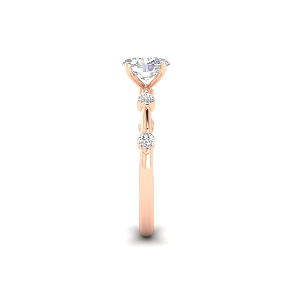 1.21 Ct Oval Cut Moissanite Solitaire Engagement Ring 14K Yellow Gold Plated
